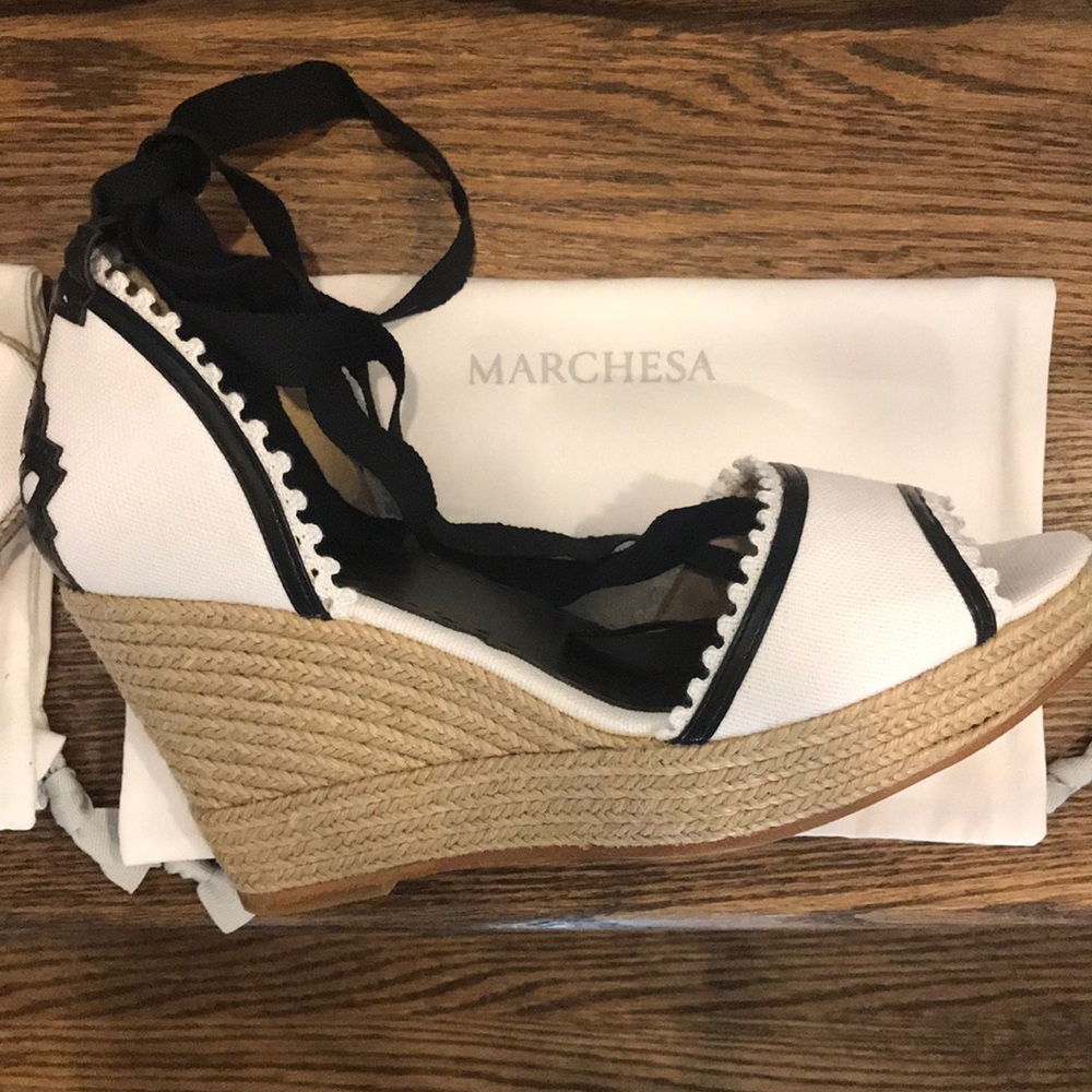 New Marchesa “Hallie” Platform Wedge Heel Espadrille
